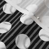 baseballs - monochrome stripes