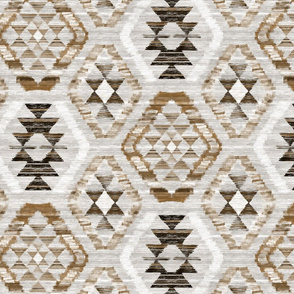 Woven Textured Kilim - neutral brown, cream, warm grey