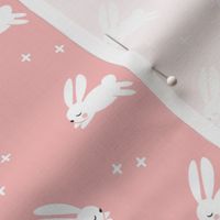 1.25" bunnies on pink C18BS