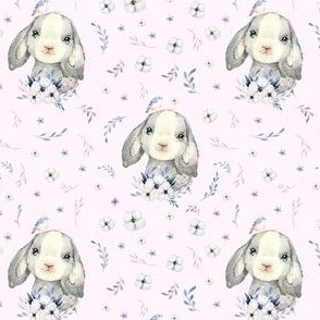 4" Lilac Bunny - Blush Pink