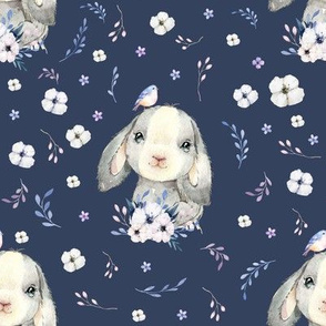 8" Lilac Bunny - Dark Lavender