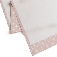 Blush Brushed Cross Pattern