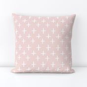 Blush Brushed Cross Pattern