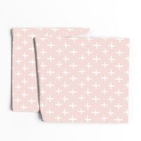 Blush Brushed Cross Pattern