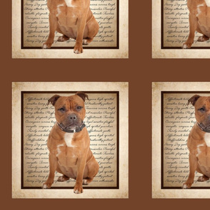 Staffie Quilt/Pillow Panel