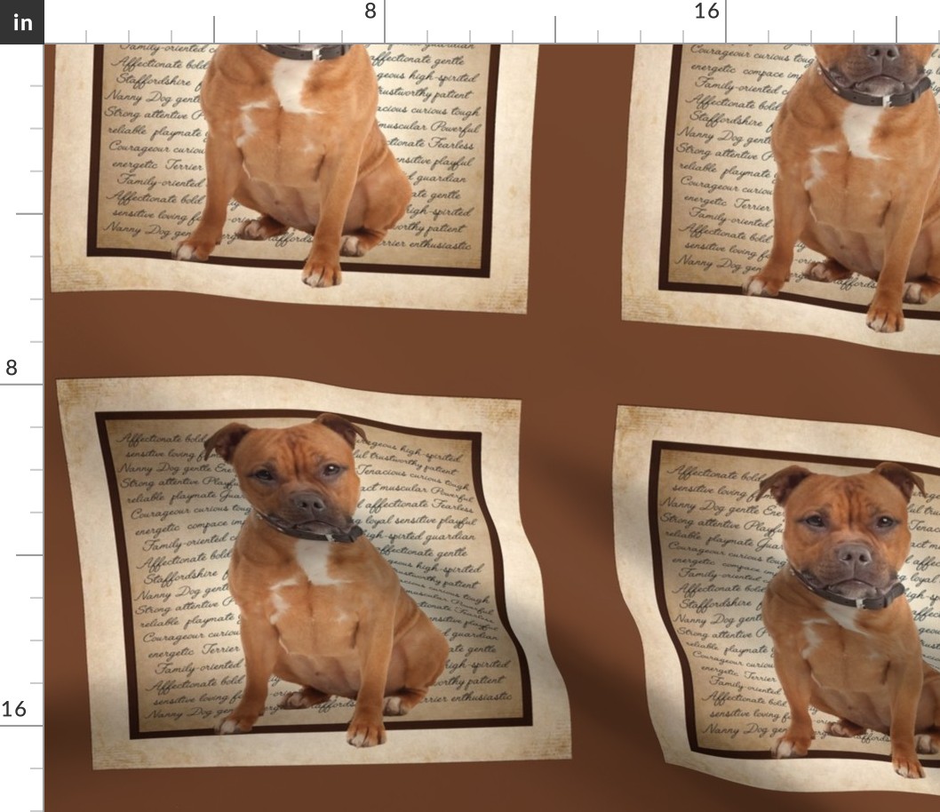 Staffie Quilt/Pillow Panel