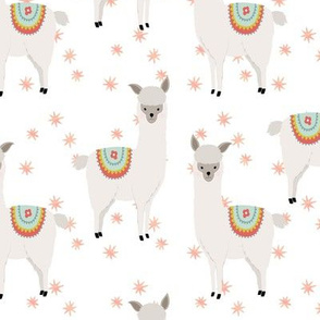 Llamas with Blush Stars