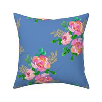 14" Lila the Mouse Florals - Mix & Match Blue