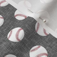 baseballs - grey linen