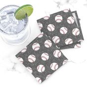 baseballs - grey linen