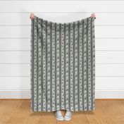 Peter Rabbit Veggie Stripe Modern Gray - Muted Reds