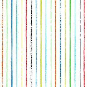 Passing Notes in Class // Hand Drawn Inky Marker Pen Stripes in Red, Orange, Lime, Green, Cyan, Blue, and Black 