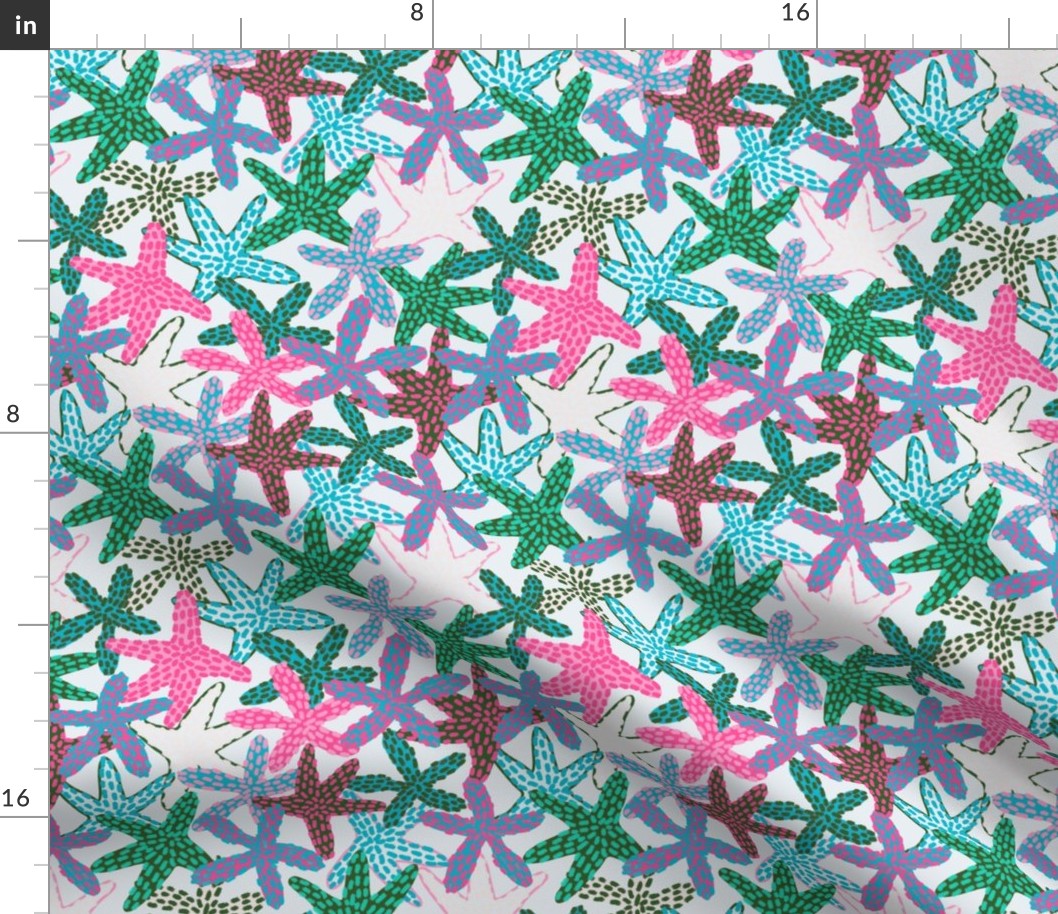 Starfishes Galore (icy blue) N1