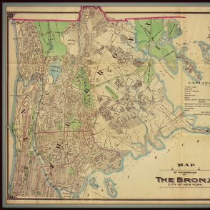 Bronx map, NYC small