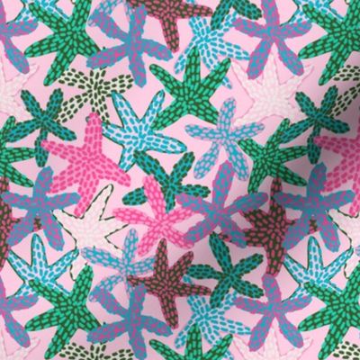 Starfishes Galore (Seashell pink)