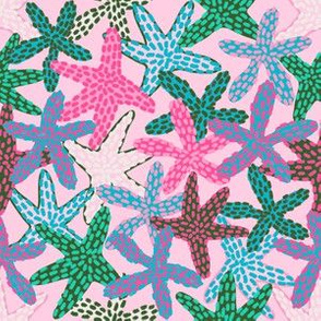 Starfishes Galore (Seashell pink)