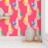 Budgies on fingers fabric