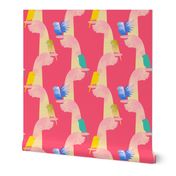 Budgies on fingers fabric