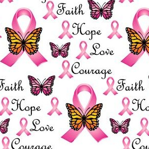 Faith Hope Love Courage Pink Ribbons