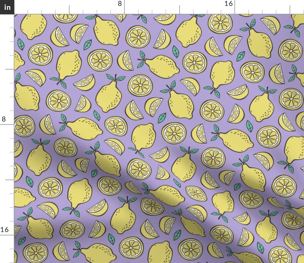 Lemon Citrus on Lavender Purpel