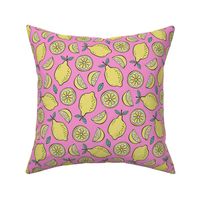 Lemon Citrus on Dark Pink