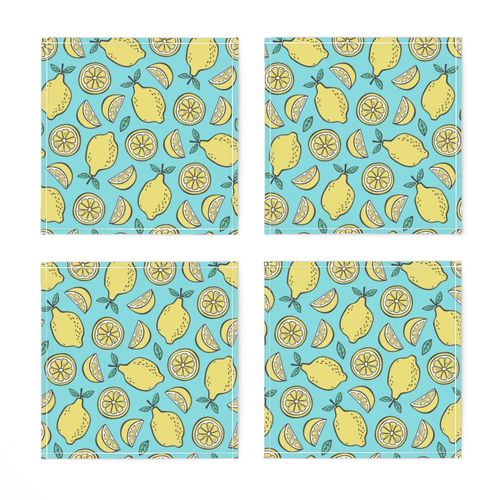 Lemon Citrus on Blue