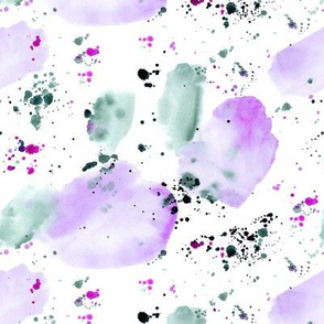 Violet and indigo watercolor stains