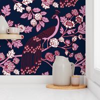 Peacock Garden {Navy/Orchid}