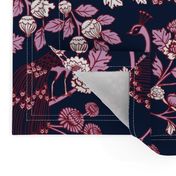 Peacock Garden {Navy/Orchid}