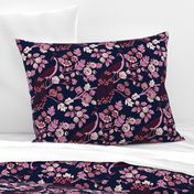 Peacock Garden {Navy/Orchid}