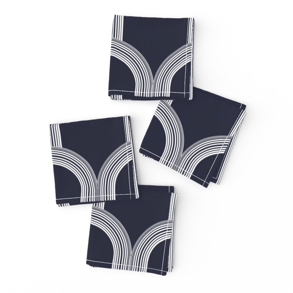 Art Deco Arcades (Maritime Blue)