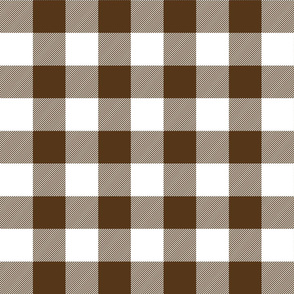 buffalo plaid brown and white 2"