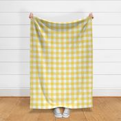 buffalo plaid butter yellow and white 2"