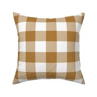 buffalo plaid caramel and white 2"