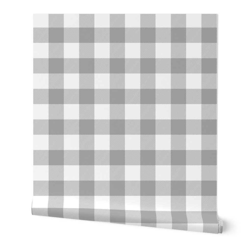 buffalo plaid grey and white 2"