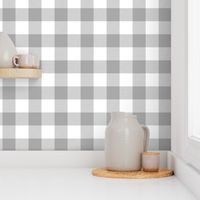 buffalo plaid grey and white 2"