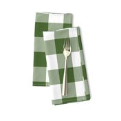 buffalo plaid hunter green and white 2"