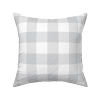 buffalo plaid light grey and white 2"