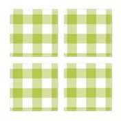 buffalo plaid lime green and white 2"