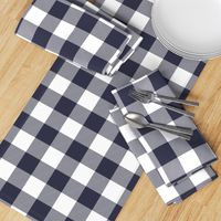 buffalo plaid midnight blue and white 2"