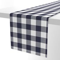 buffalo plaid midnight blue and white 2"