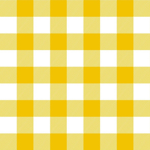 buffalo plaid mustard yellow and white 2"