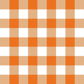 buffalo plaid orange and white 2" - great for Halloween!