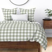 buffalo plaid sage green and white 2"