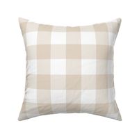 buffalo plaid sand and white 2"