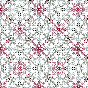 A repeating floral pattern