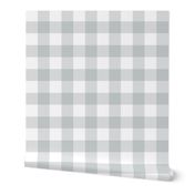 buffalo plaid sterling grey and white 2"