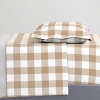 buffalo plaid tan and white 2"