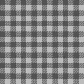 Pet Quilt A - Buffalo Check - charcoal and grey coordinate