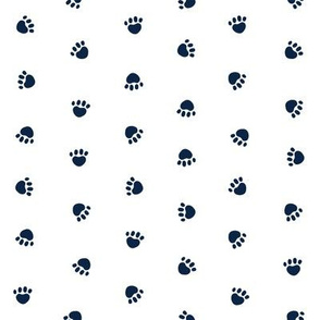 Pet Quilt B - Dog paws coordinate - navy